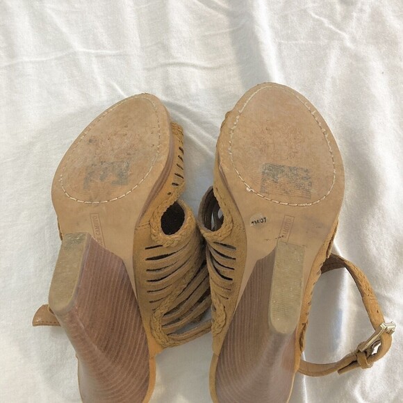 Vince Camuto Women's Sz 7 Janil Sandal Block Heel Strappy Slingback Brown Copper - Picture 6 of 9